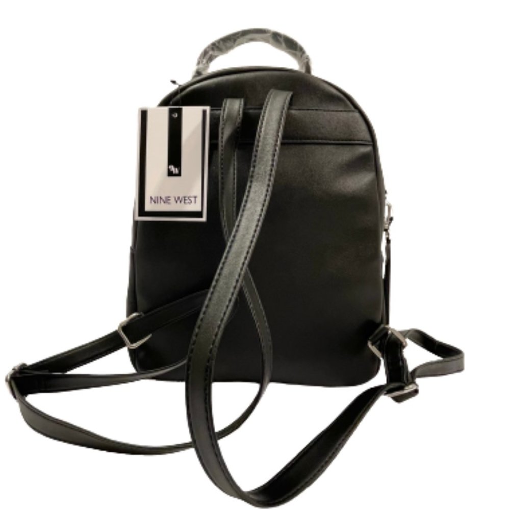 NWT Nine West Sommer Medium Black Backpack - Picture 6 of 7